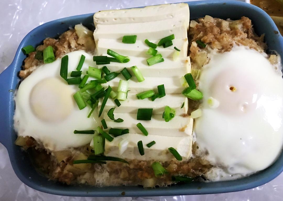 【豆腐肉糜抱蛋】肉饼蒸蛋的豪华做法，零难度！