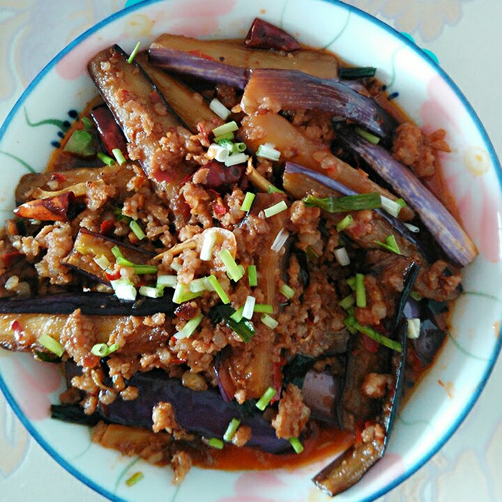 红烧肉沫茄子