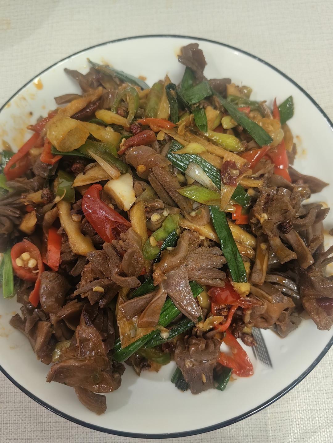 爆炒香辣鸭胗