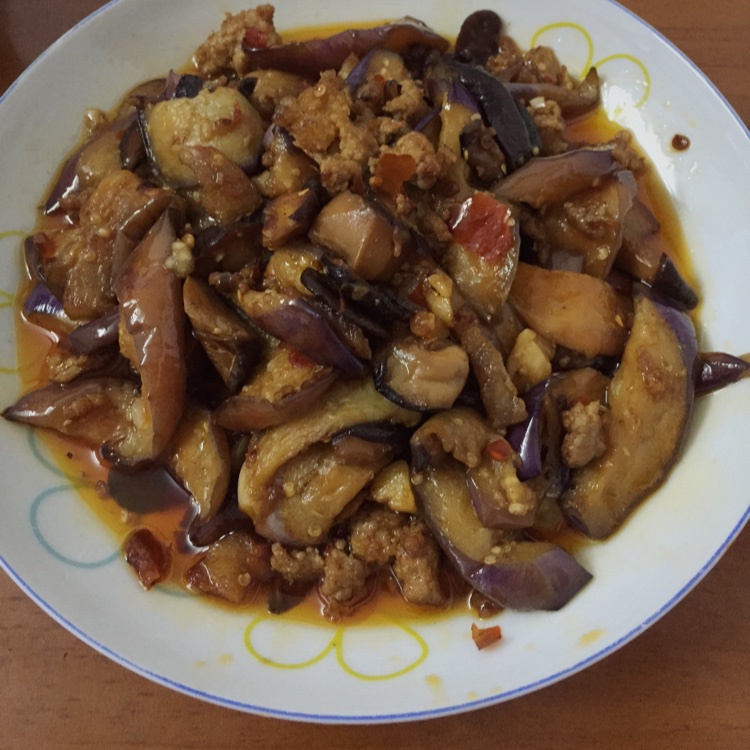 酱香肉末烧茄子