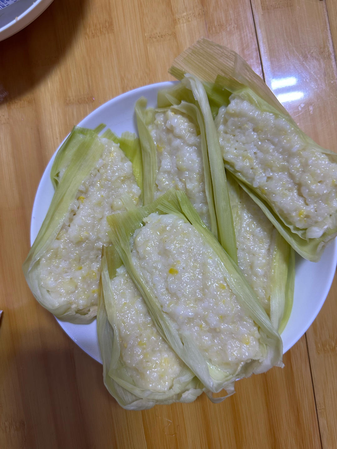 玉米叶蒸玉米饼