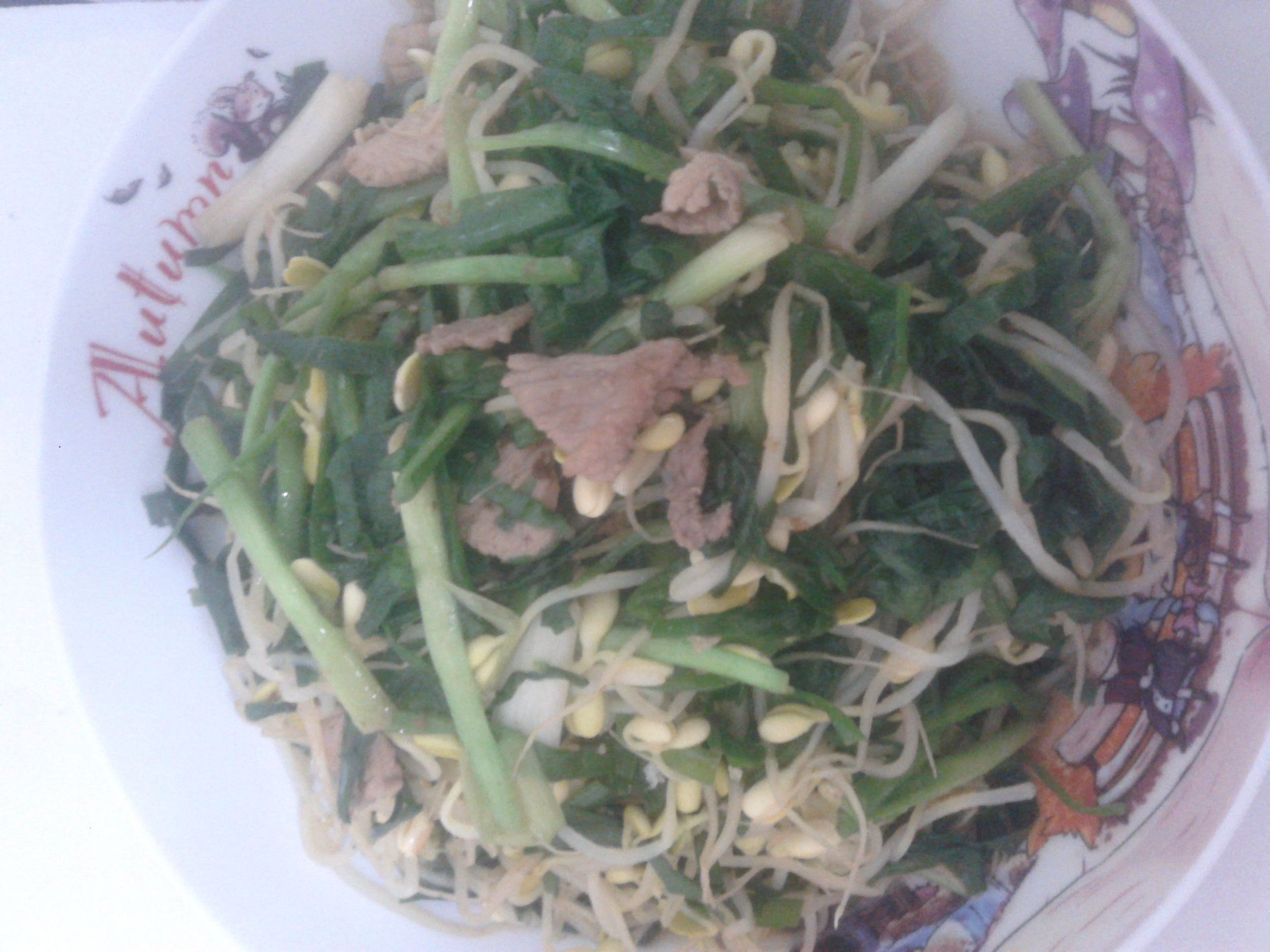 韭菜炒豆芽