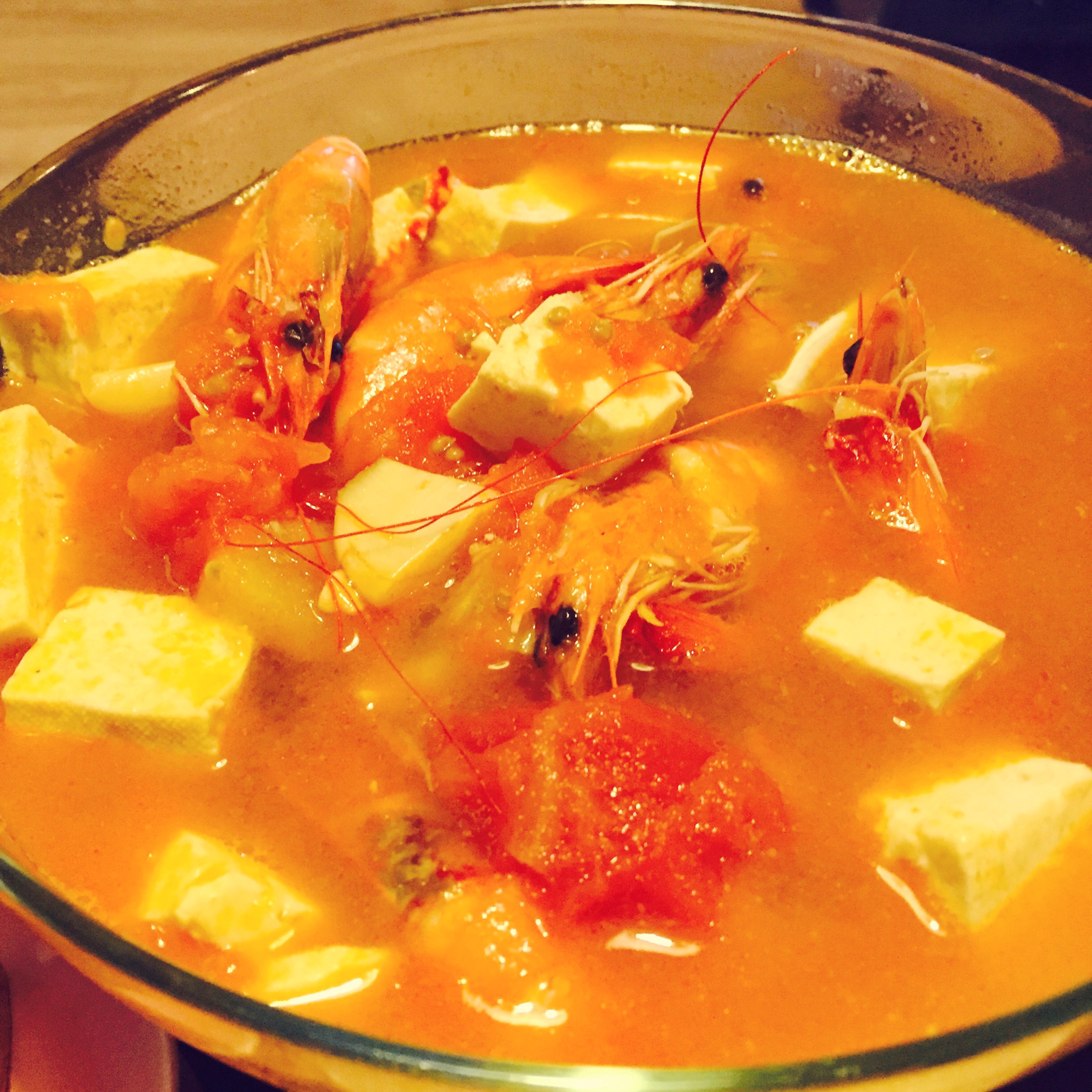 蕃茄梭子蟹豆腐煲