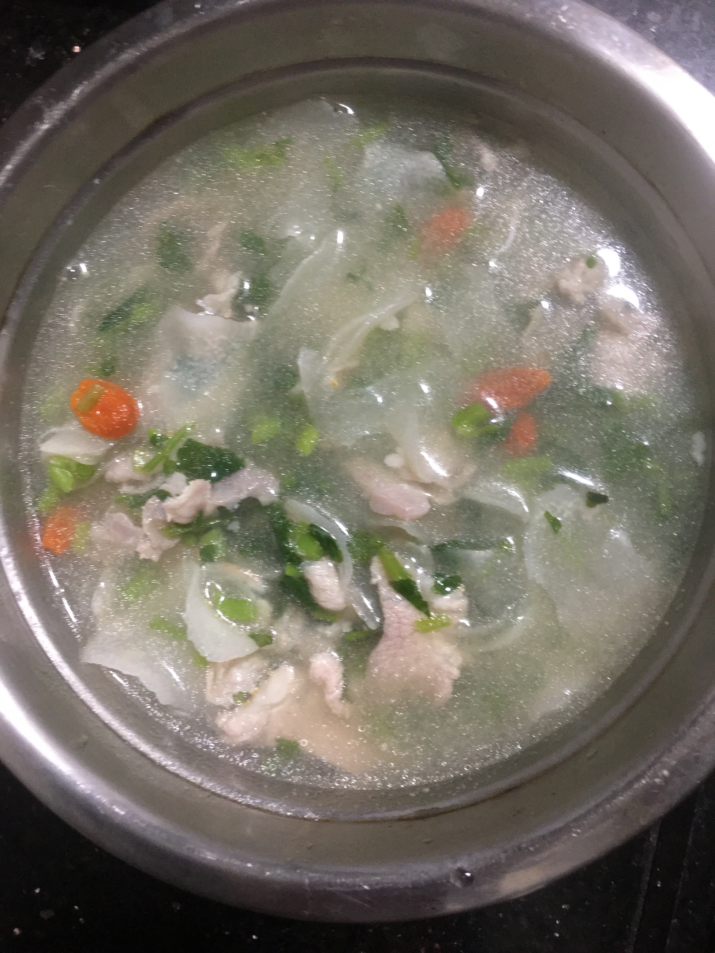 淮山枸杞西洋菜肉片营养汤的做法