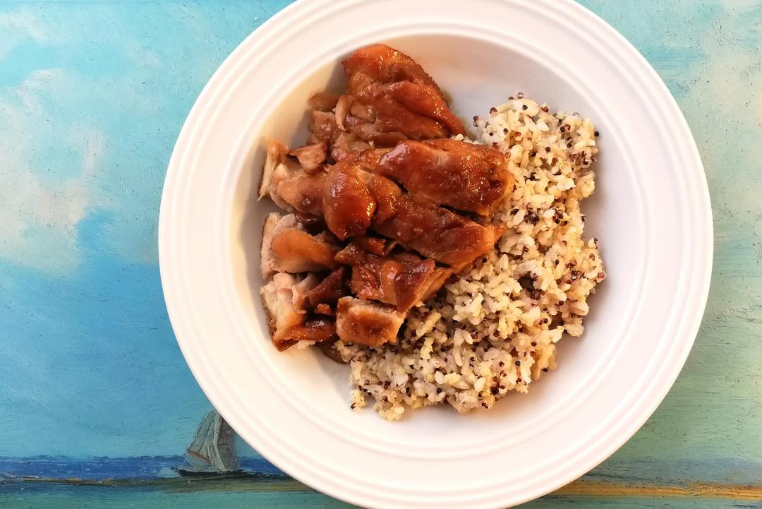 不放一滴油的照烧鸡腿饭
