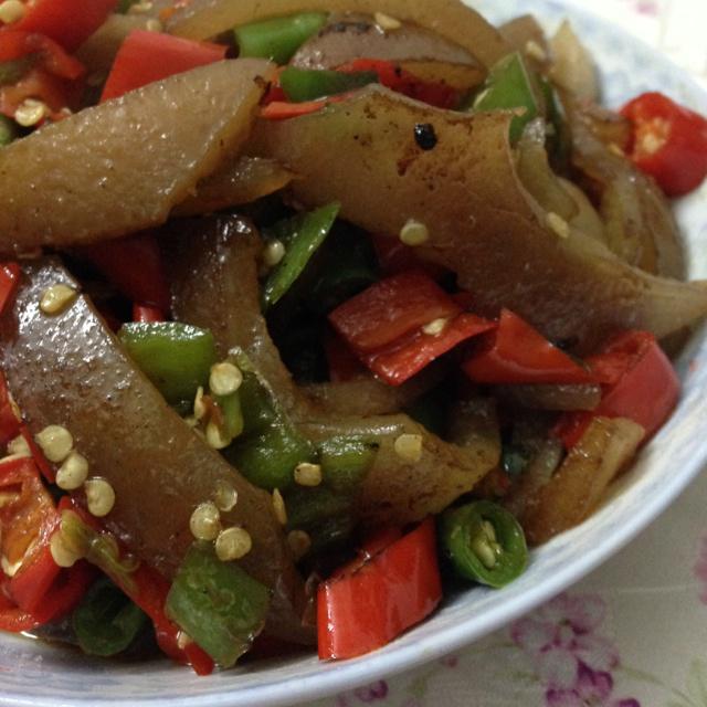 爆炒肉皮