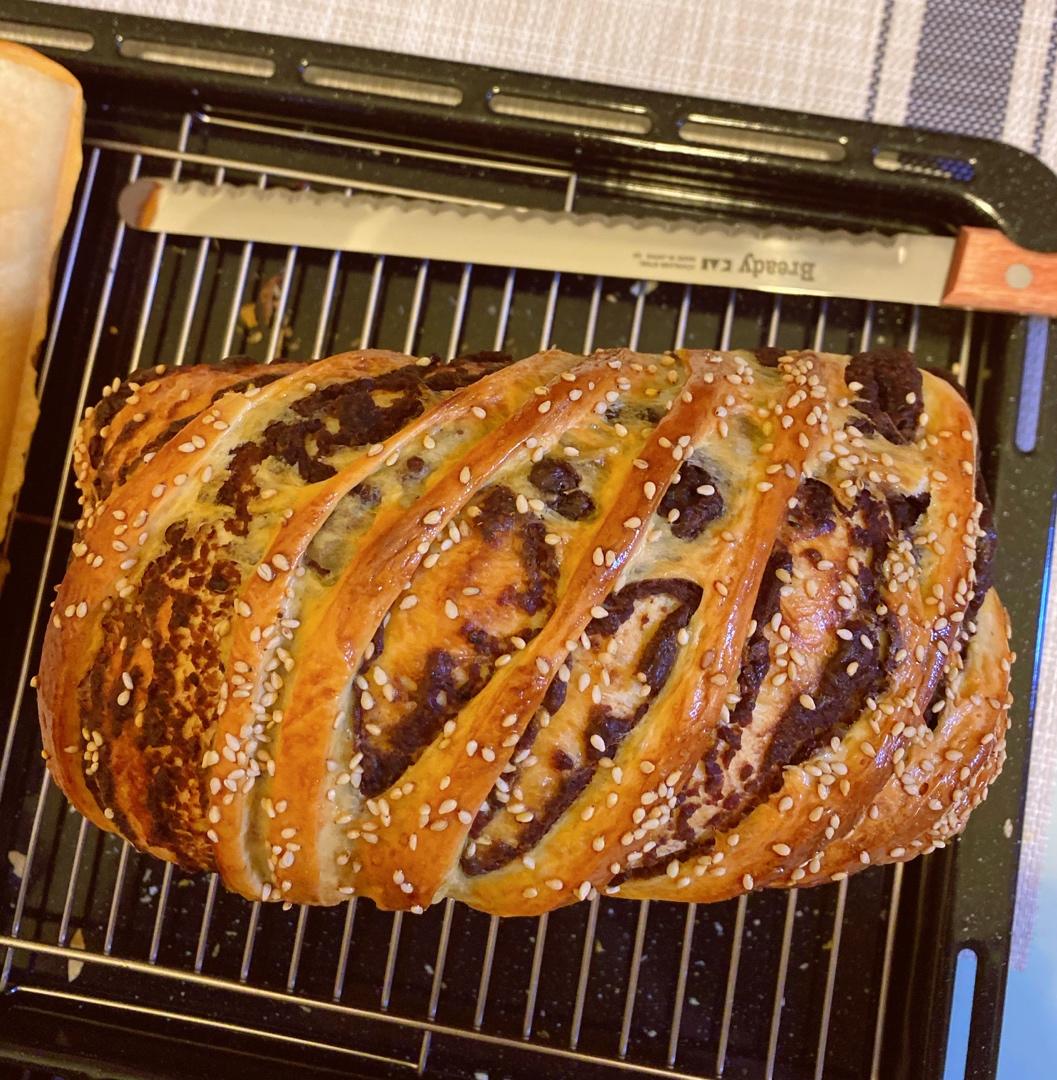 一次成功的豆沙吐司面包