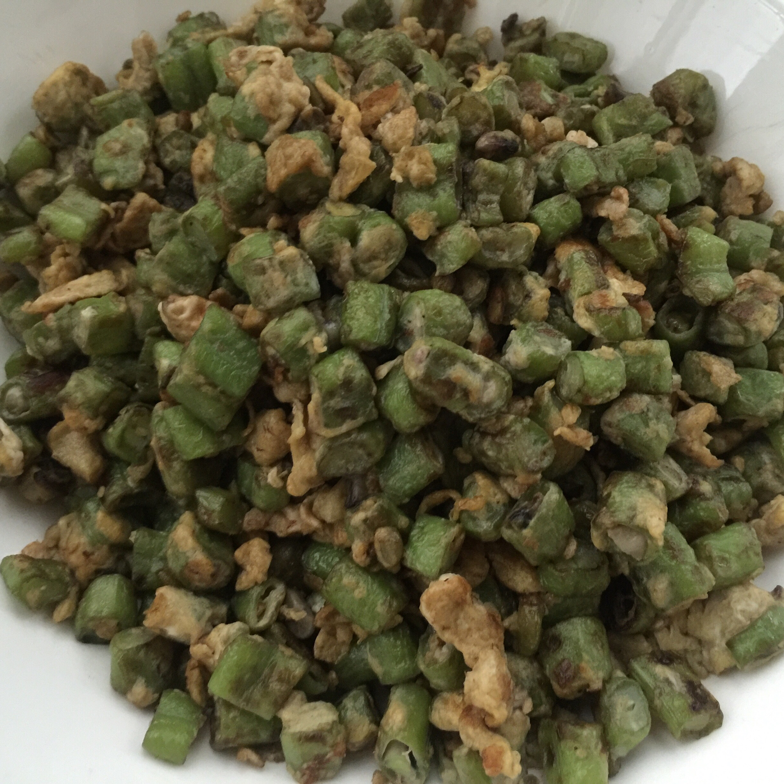 豆角炒鸡蛋