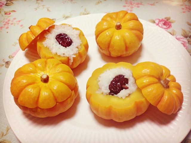 南瓜太太mspumpkin做的小米南瓜盅