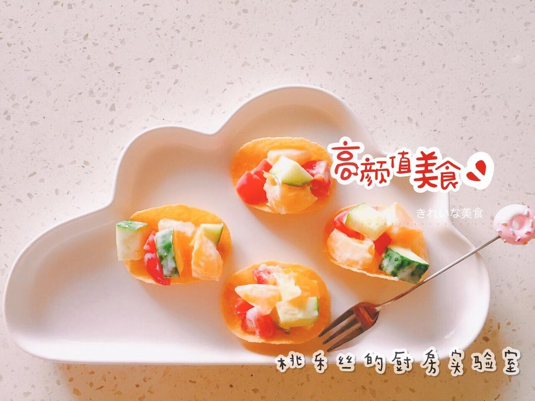 蔬果薯片沙拉船