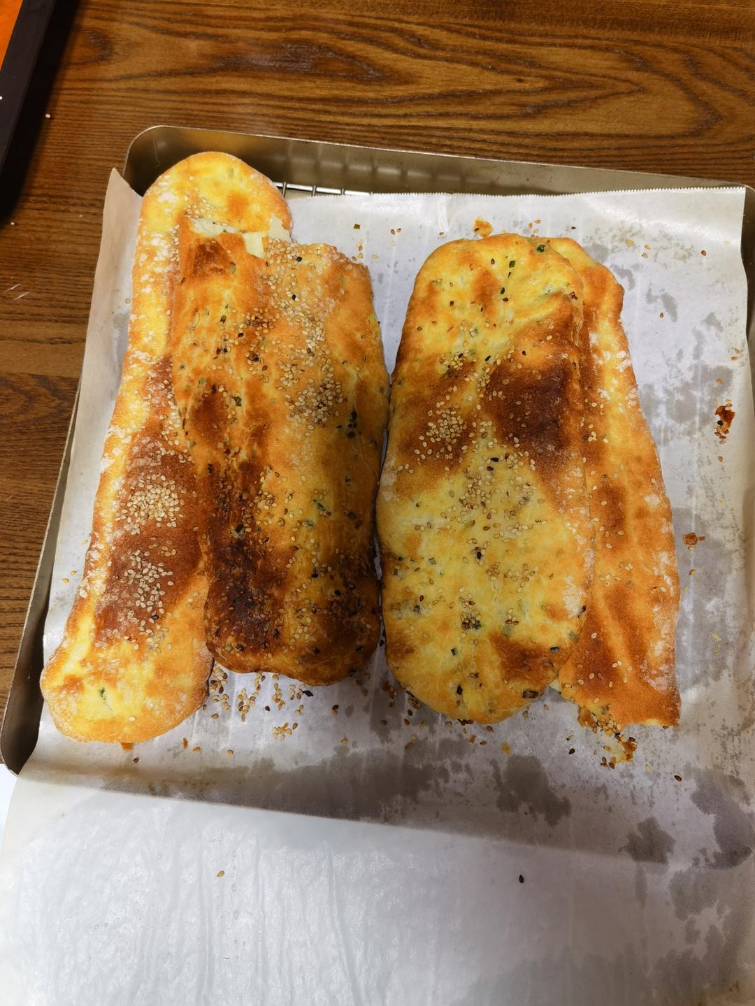 椒盐香葱烧饼