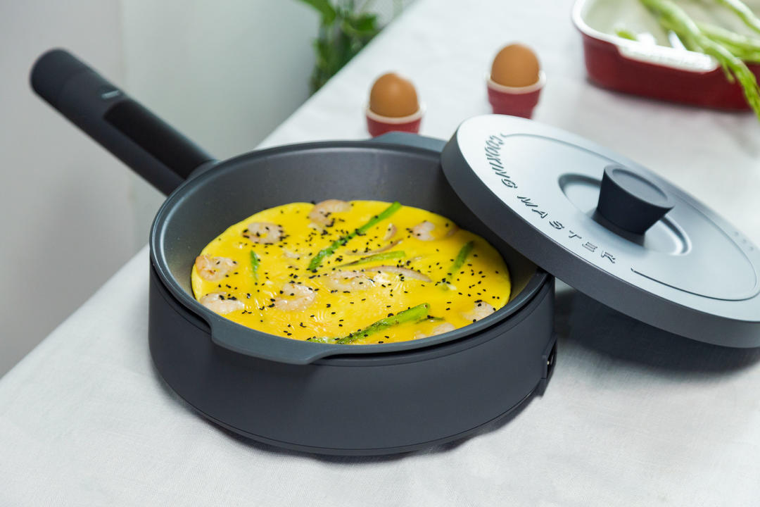 芦笋虾仁早餐蛋饼【moido西厨机版】的做法