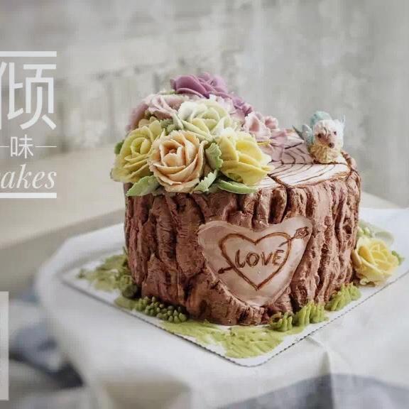 韩式豆沙裱花蛋糕