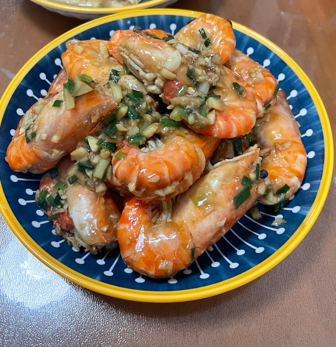 芥末蒜蓉罗氏虾（简易版）