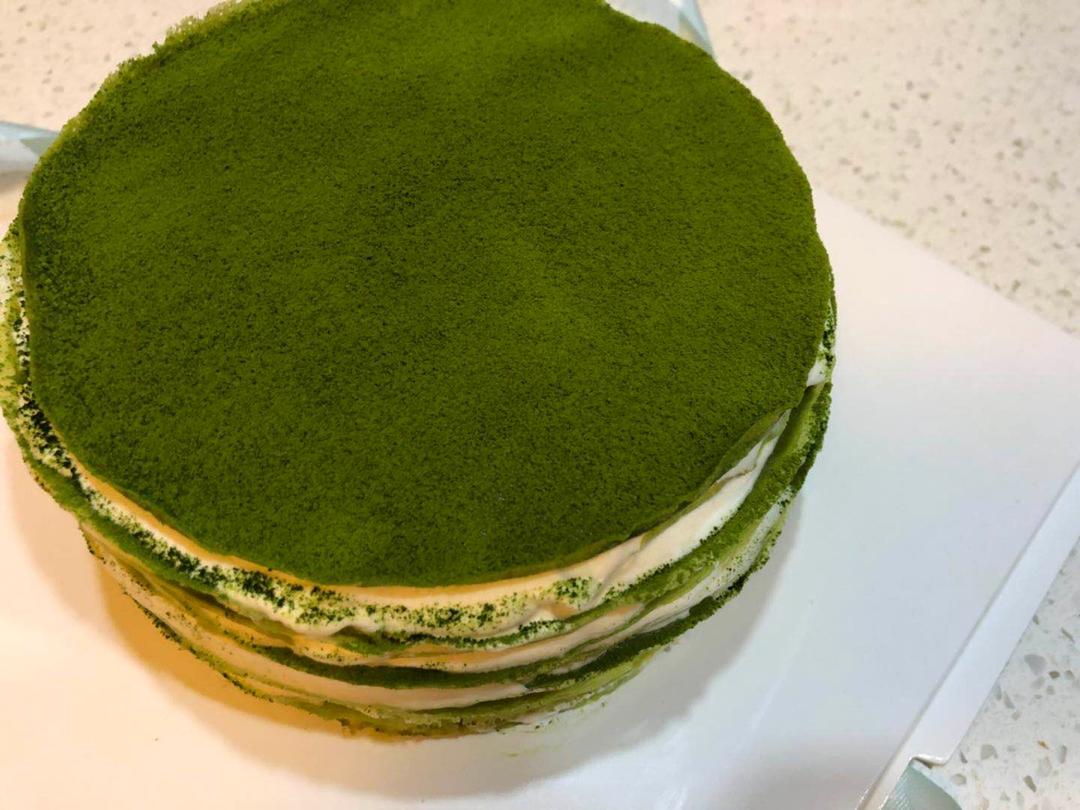 美味的煎蛋糕—抹茶千层蛋糕