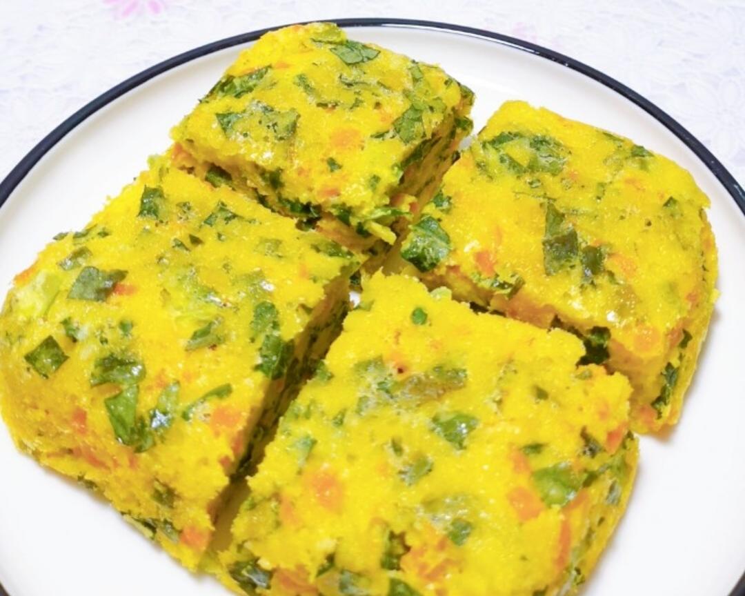 宝宝辅食:米粉蔬菜蒸糕的做法