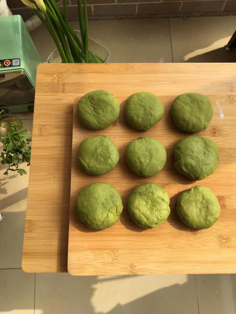 抹茶豆沙面包卷