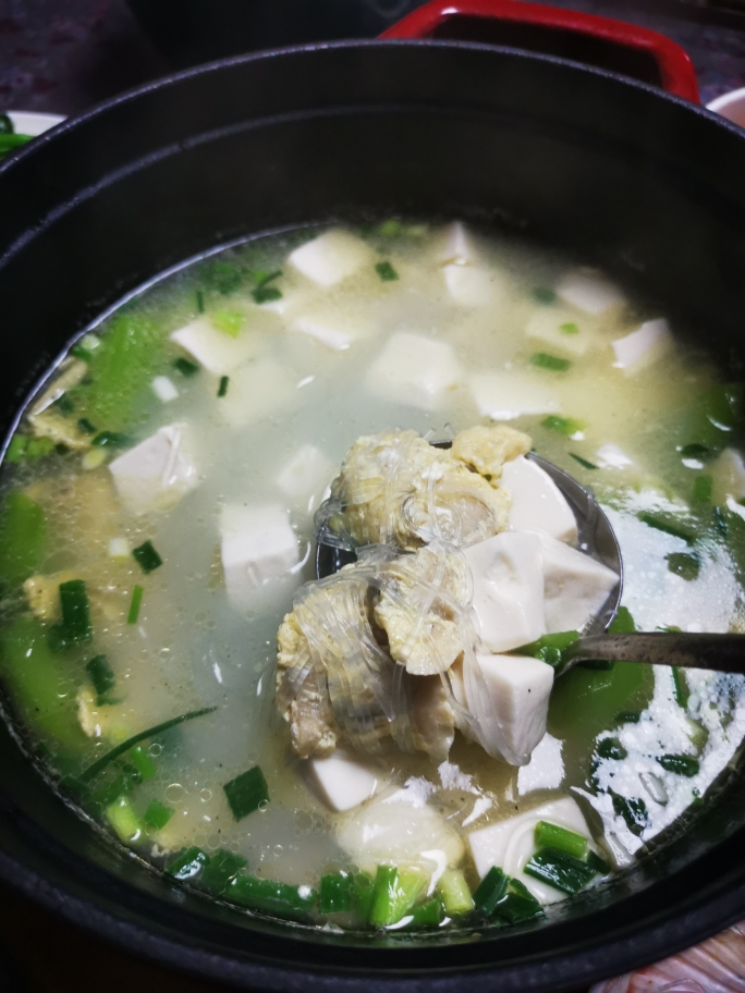 蛤蜊丝瓜豆腐汤的做法