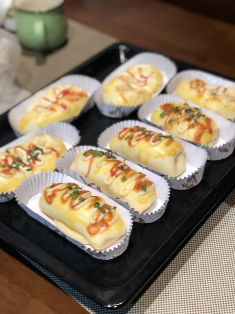 香葱火腿肉松面包