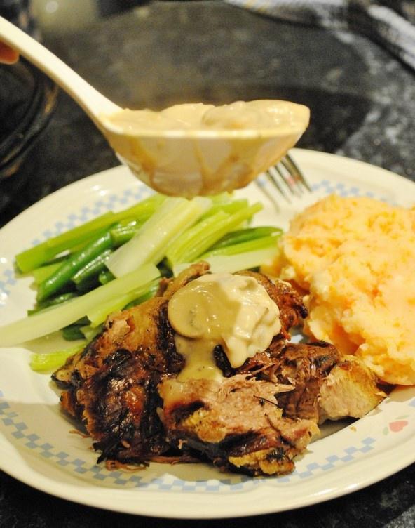 mushroom paste + potato&carrot mash 蘑菇酱+土豆胡萝卜泥的做法