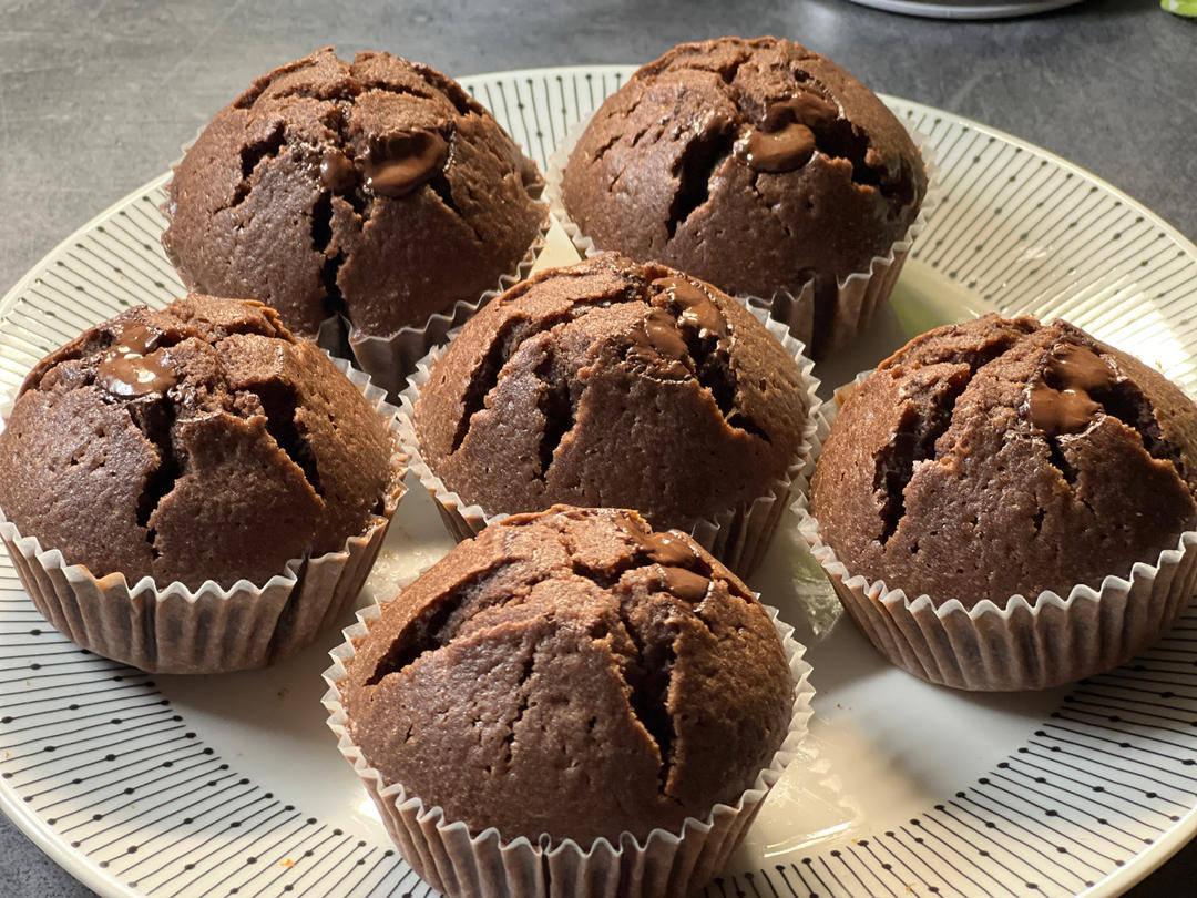巨简单❗️超快速❗️巧克力玛芬蛋糕❗️好吃哭了