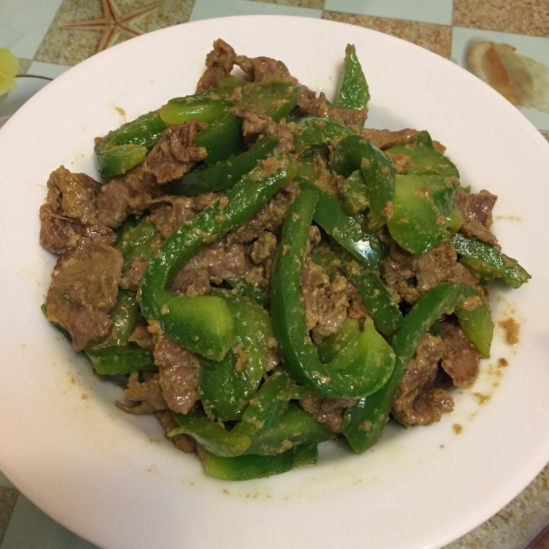 驀然回首o做的青椒炒牛肉