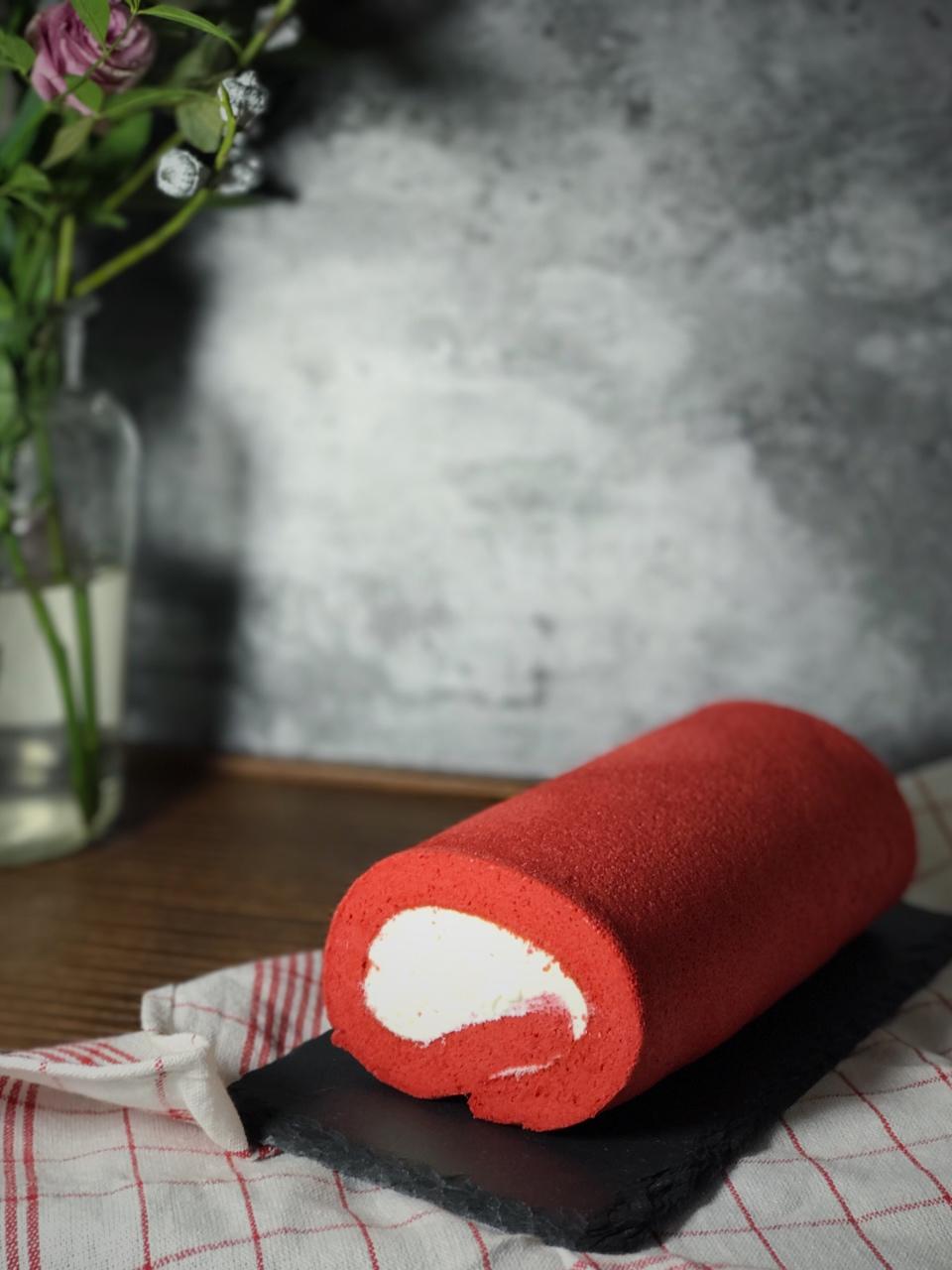 马斯卡彭红丝绒蛋糕卷