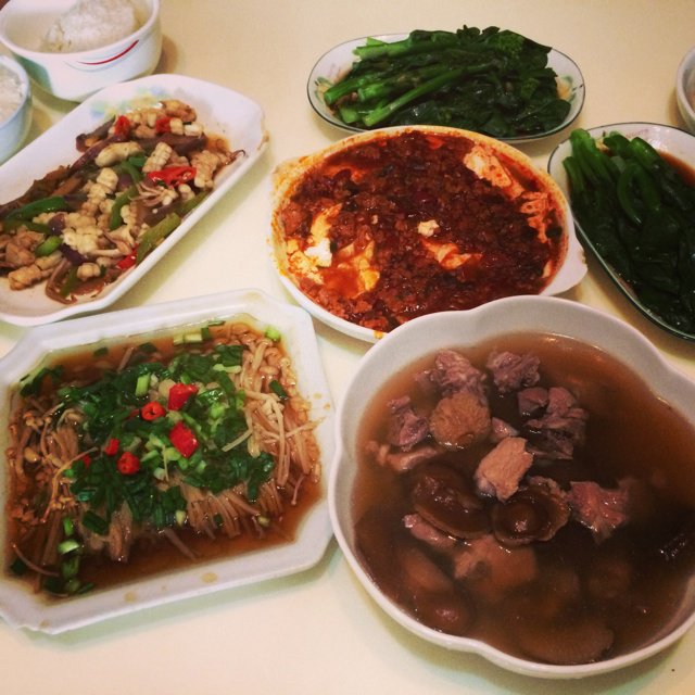 香辣肉末蒸豆腐