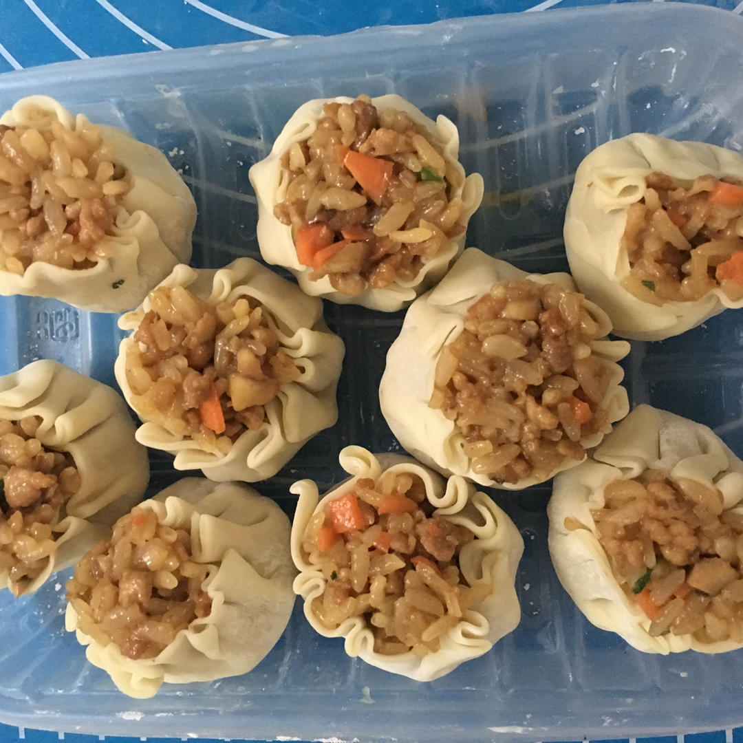 简易糯米烧卖（附烧卖包法）