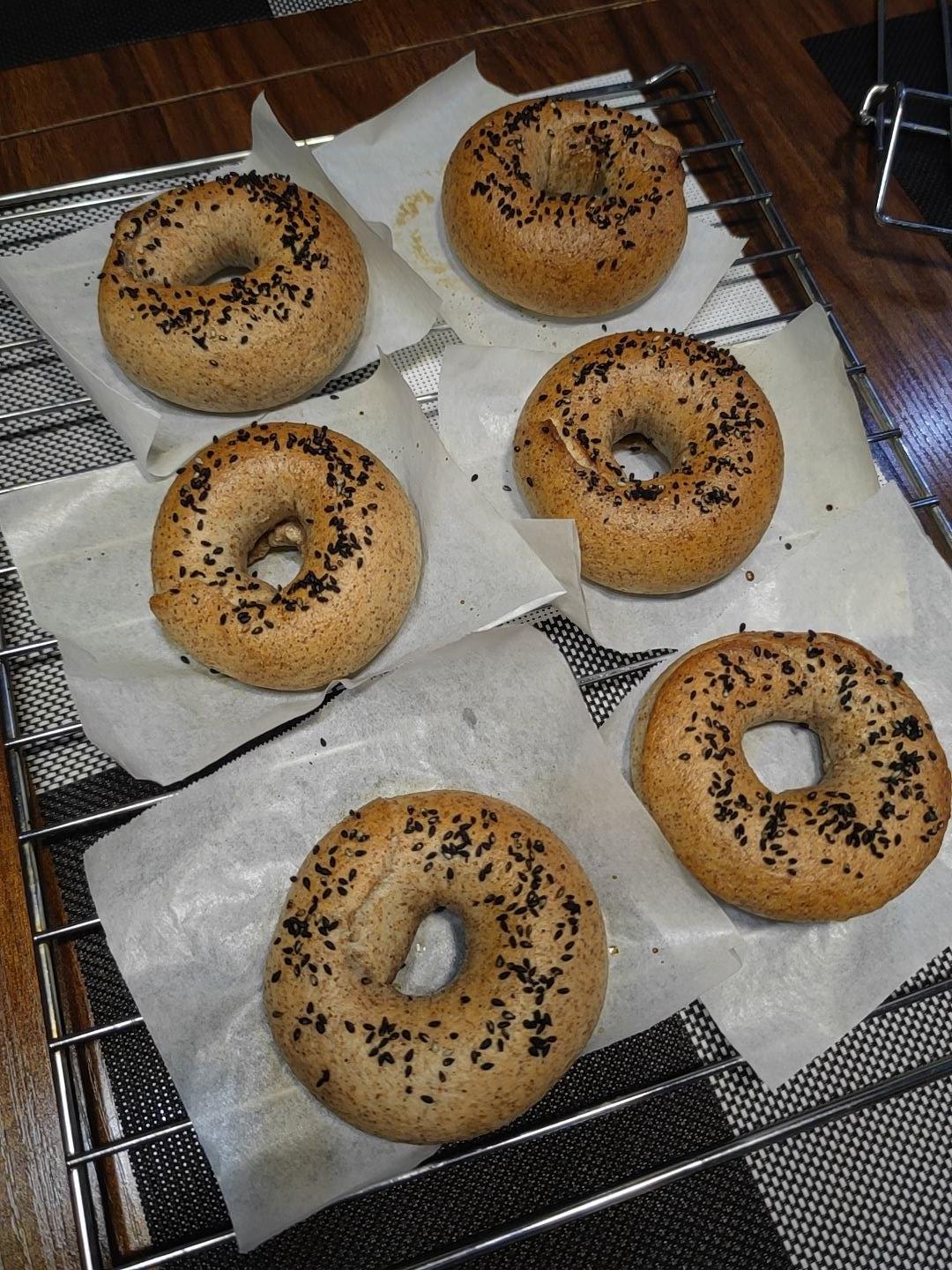 全麦贝果，低糖无油