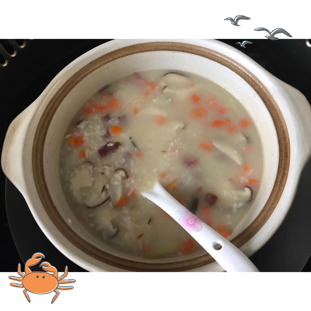 香菇生滚牛肉窝蛋粥