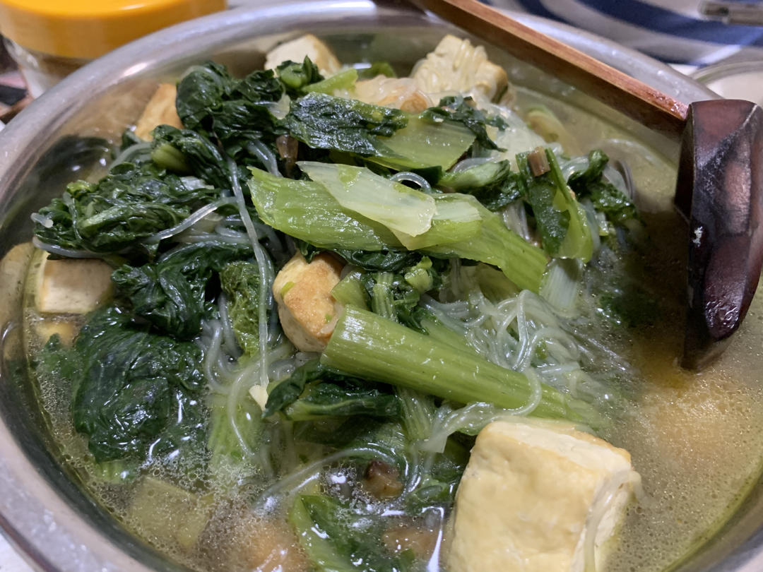 小白菜海米炖豆腐