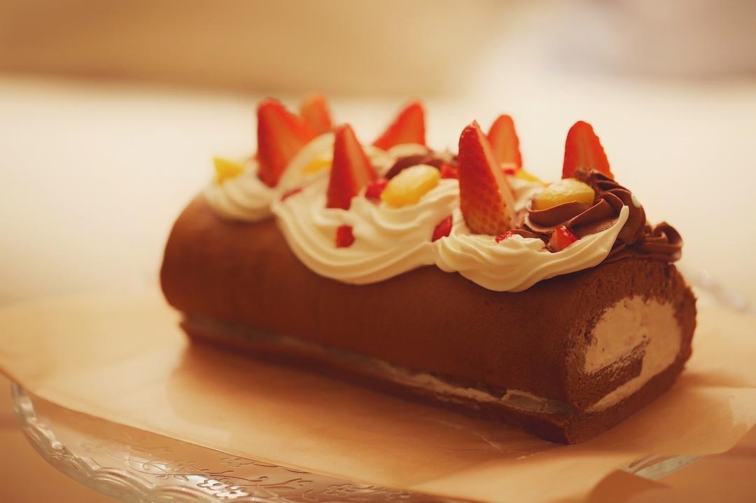 烫面可可蛋糕卷