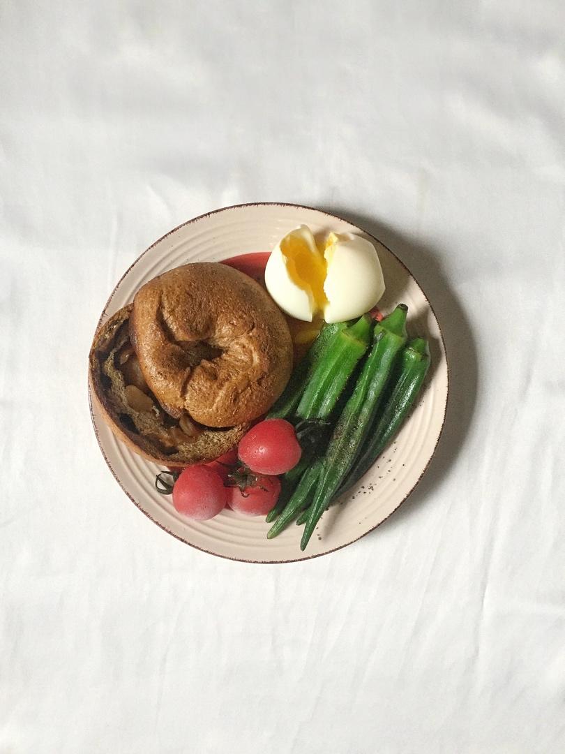 红糖肉桂苹果贝果~碳水怎么那么美好