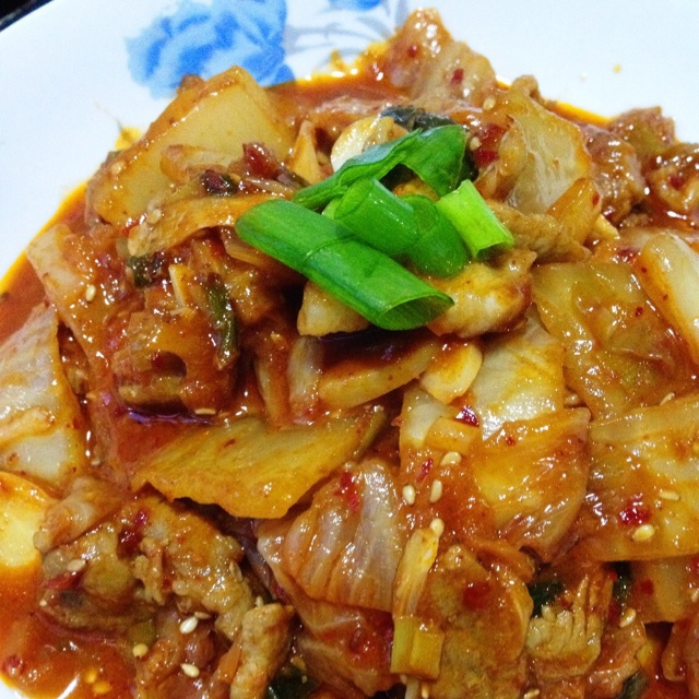 辣白菜炒五花肉