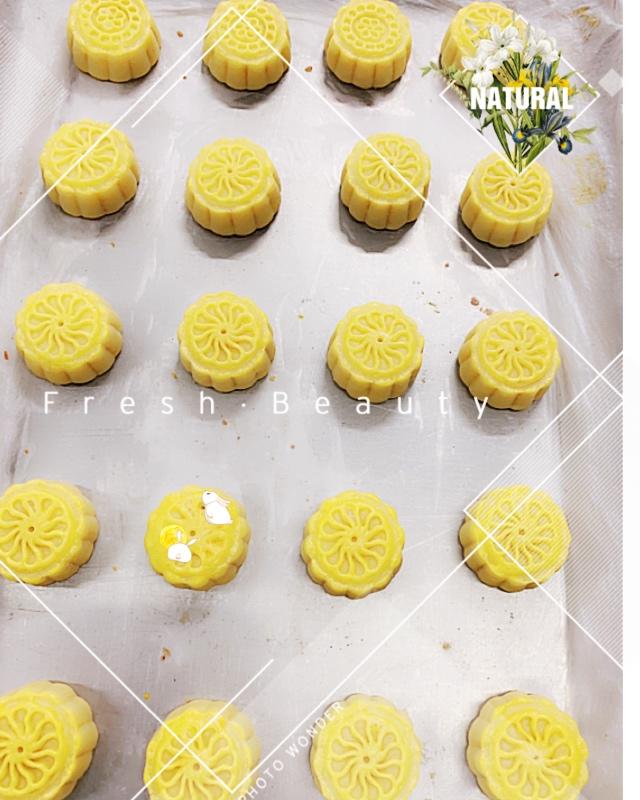 可以透光的网红奶黄月饼 | 附流心馅包裹小技巧