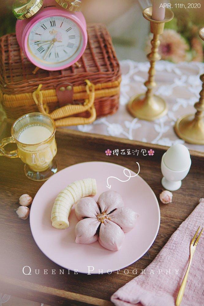 樱花🌸豆沙馅儿馒头 净素食