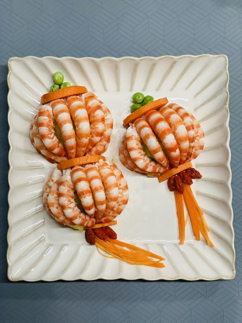 一条游来游去的鱼做的开运年菜75零难度高颜值红红火火灯笼虾