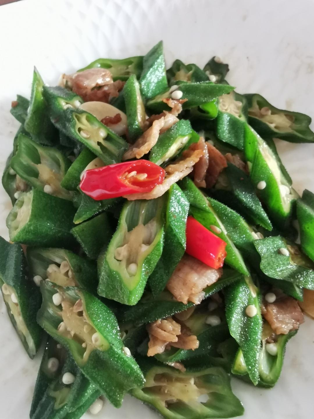 小炒秋葵
