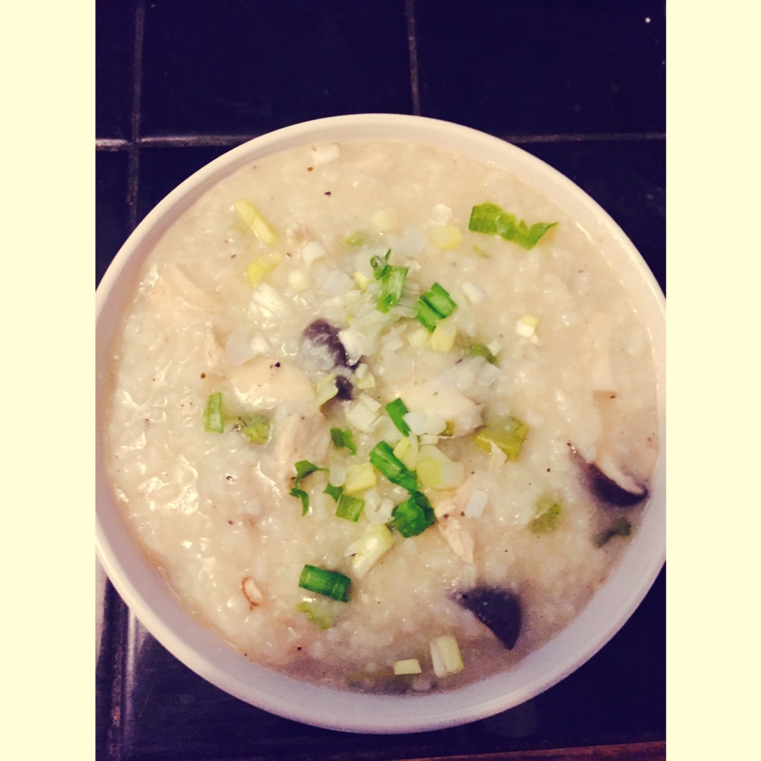 香菇滑鸡粥