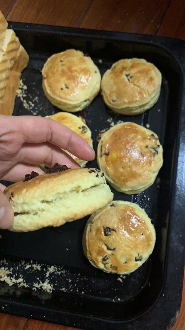 红豆蔓越莓司康（松饼）