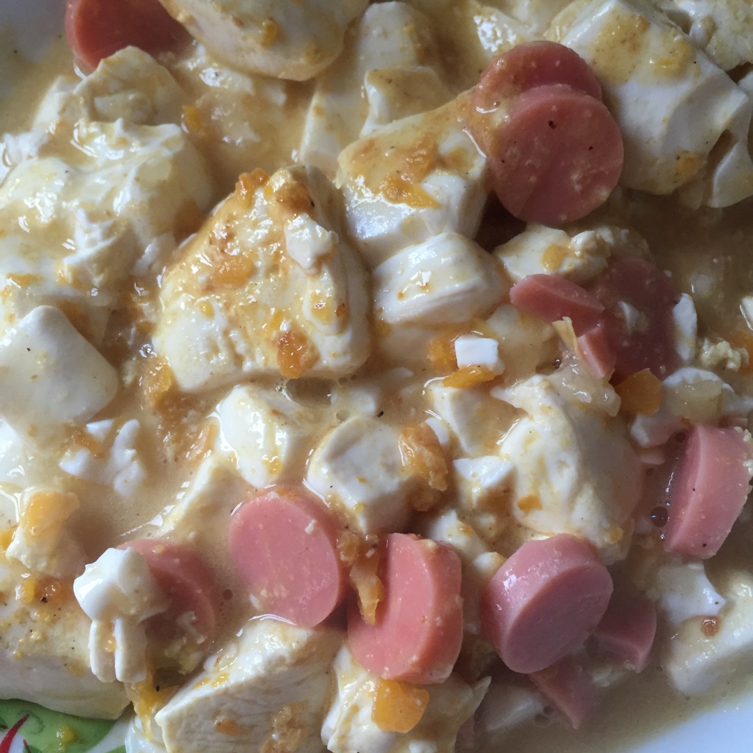 老丁的私房菜-蟹黄豆腐