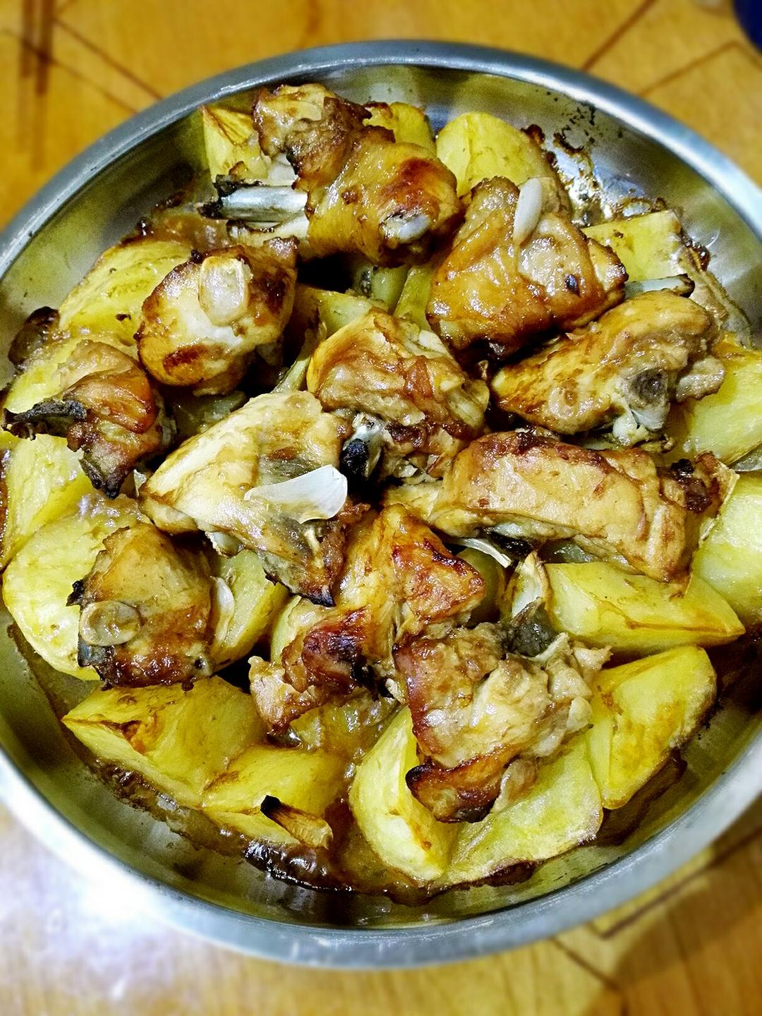 新奥尔良烤鸡腿土豆