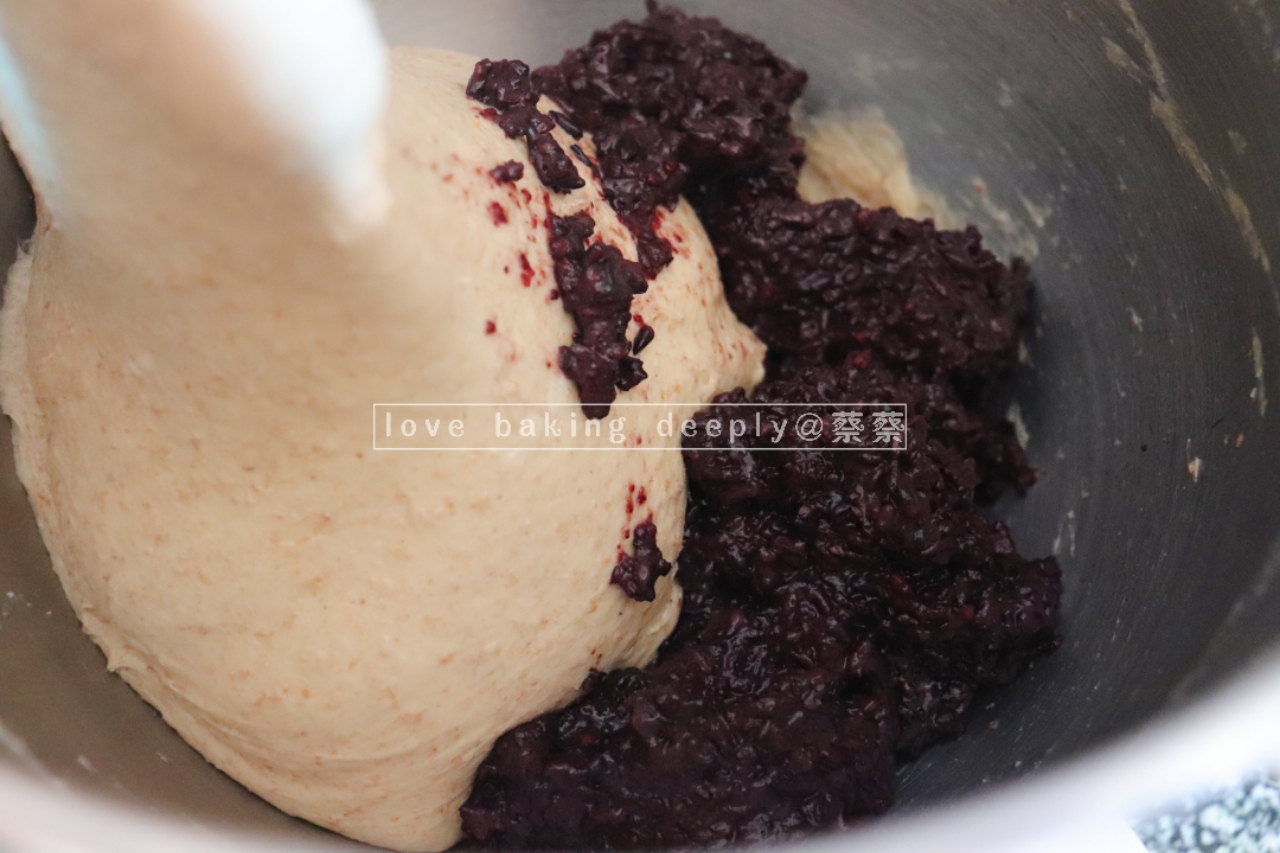 全麦紫米小面包❗隔夜冷藏酵头风味更好的做法 步骤8