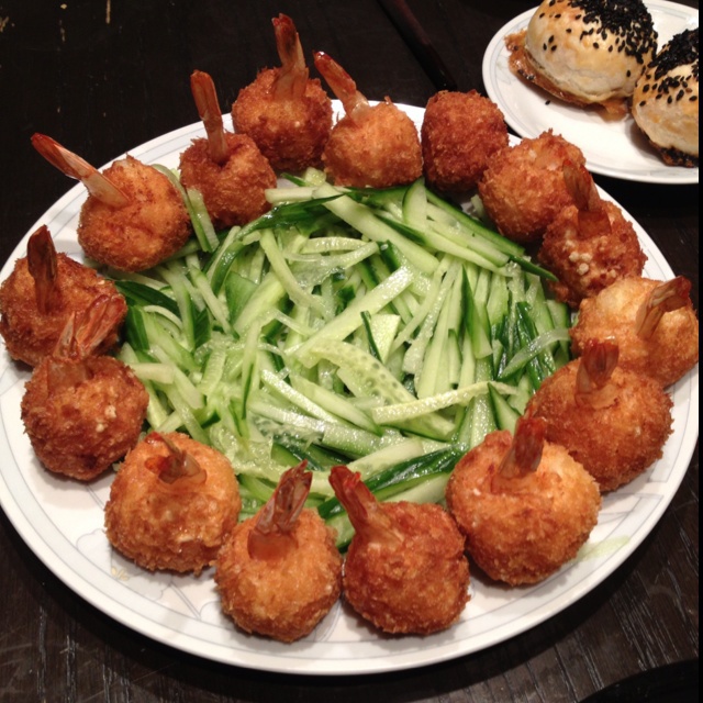 土豆泥鲜虾球