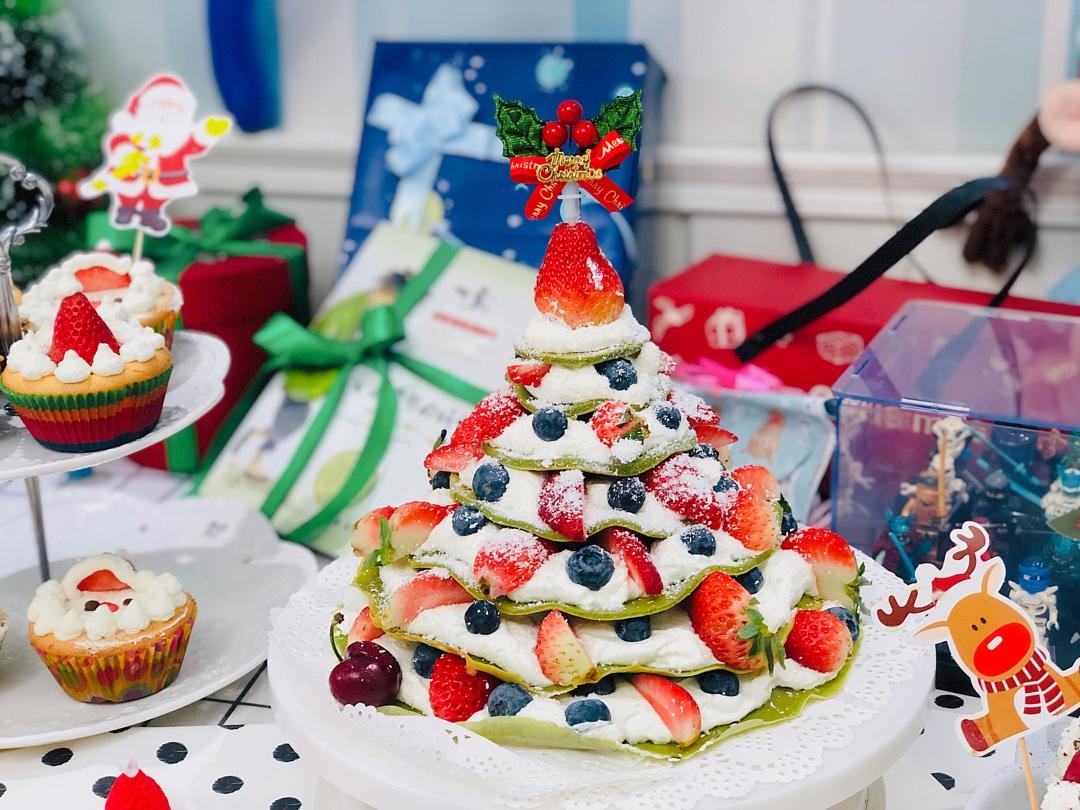 免烤箱❗️高颜值巨好吃的圣诞树松饼蛋糕🎄手把手教你做，让我们一起快乐过圣诞。