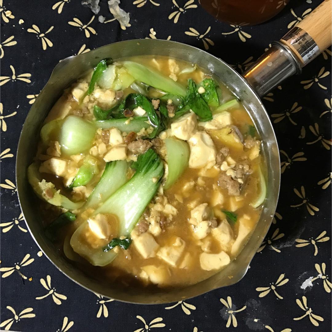 家常红烧肉末豆腐