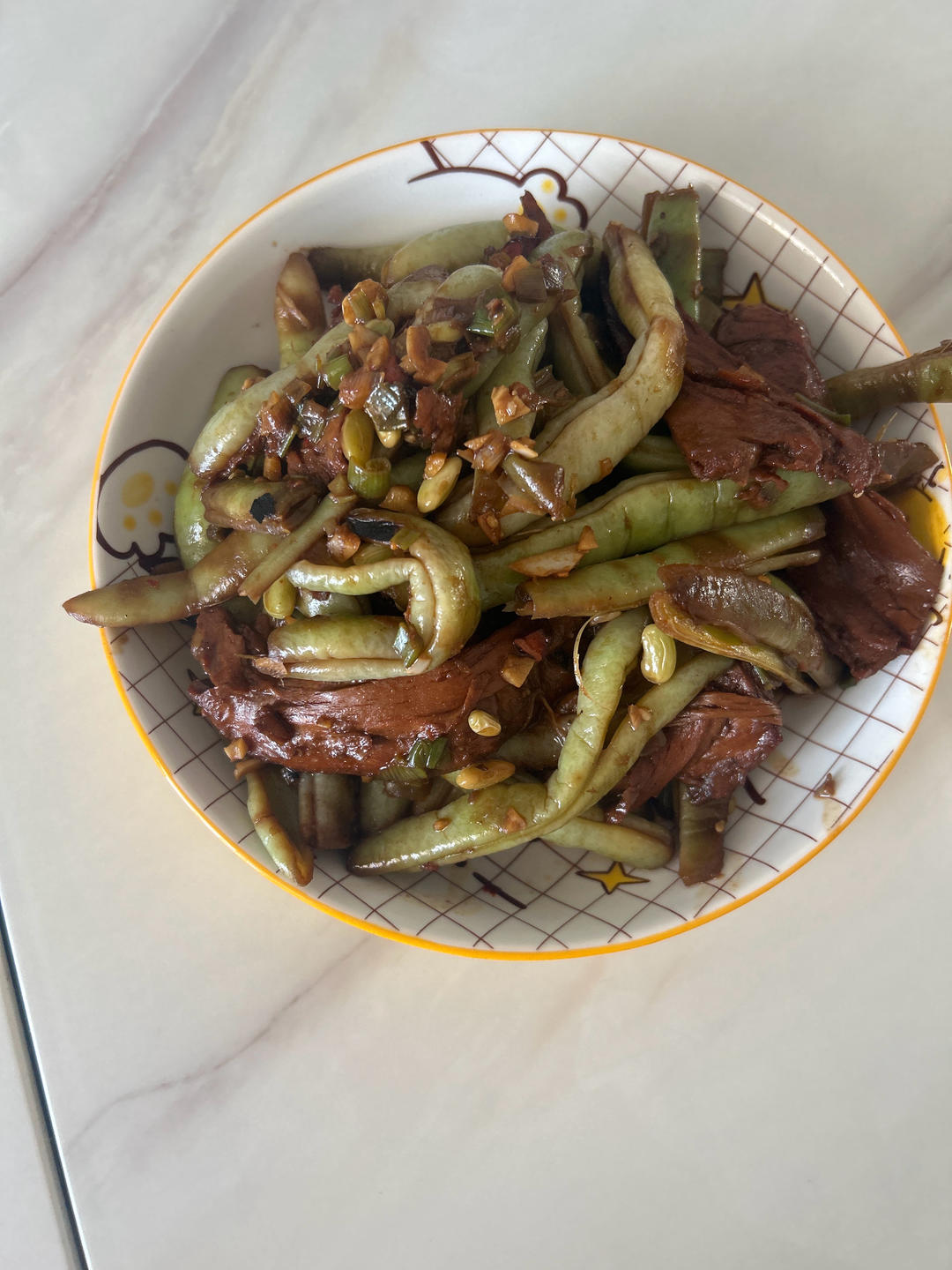 五花肉炒冻豆角