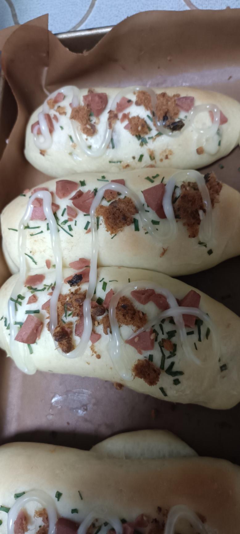 香葱火腿肉松面包
