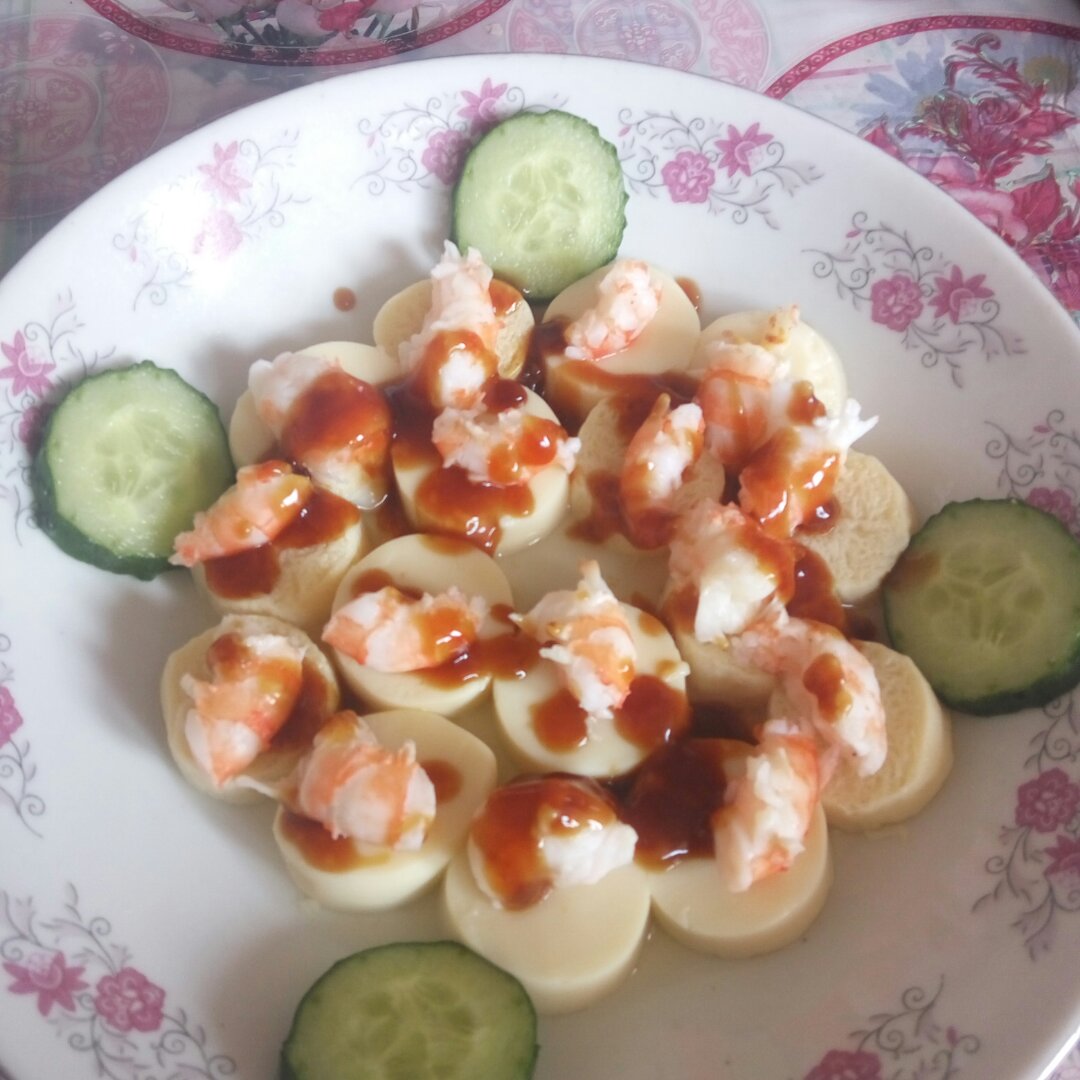 日本豆腐蒸虾仁